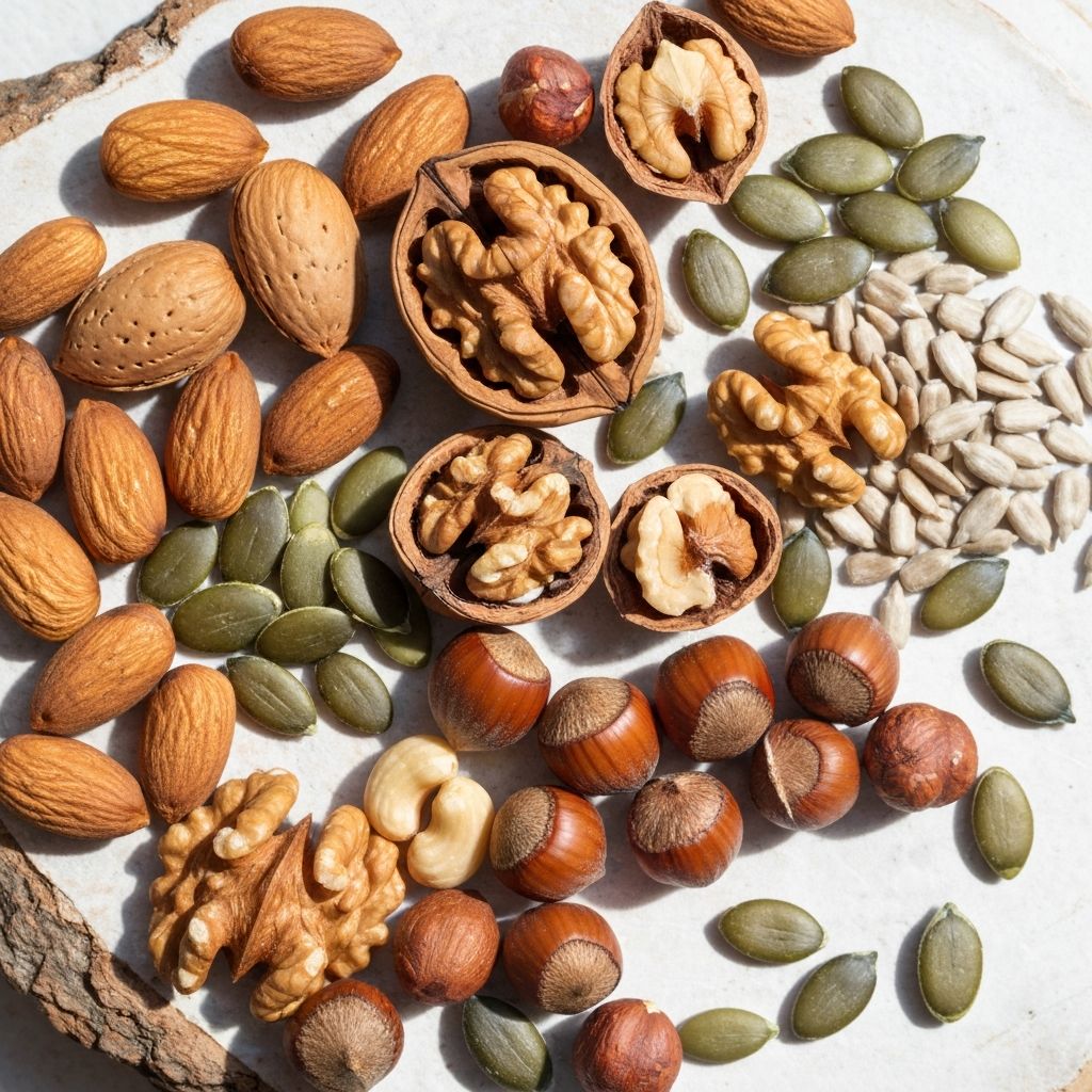 Assortiment de noix et graines nutritives